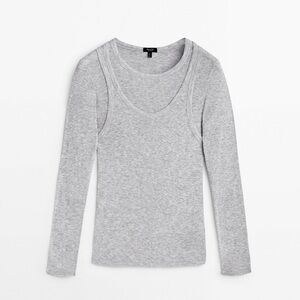 Massimoduti LONG SLEEVE DOUBLE T-SHIRT size s